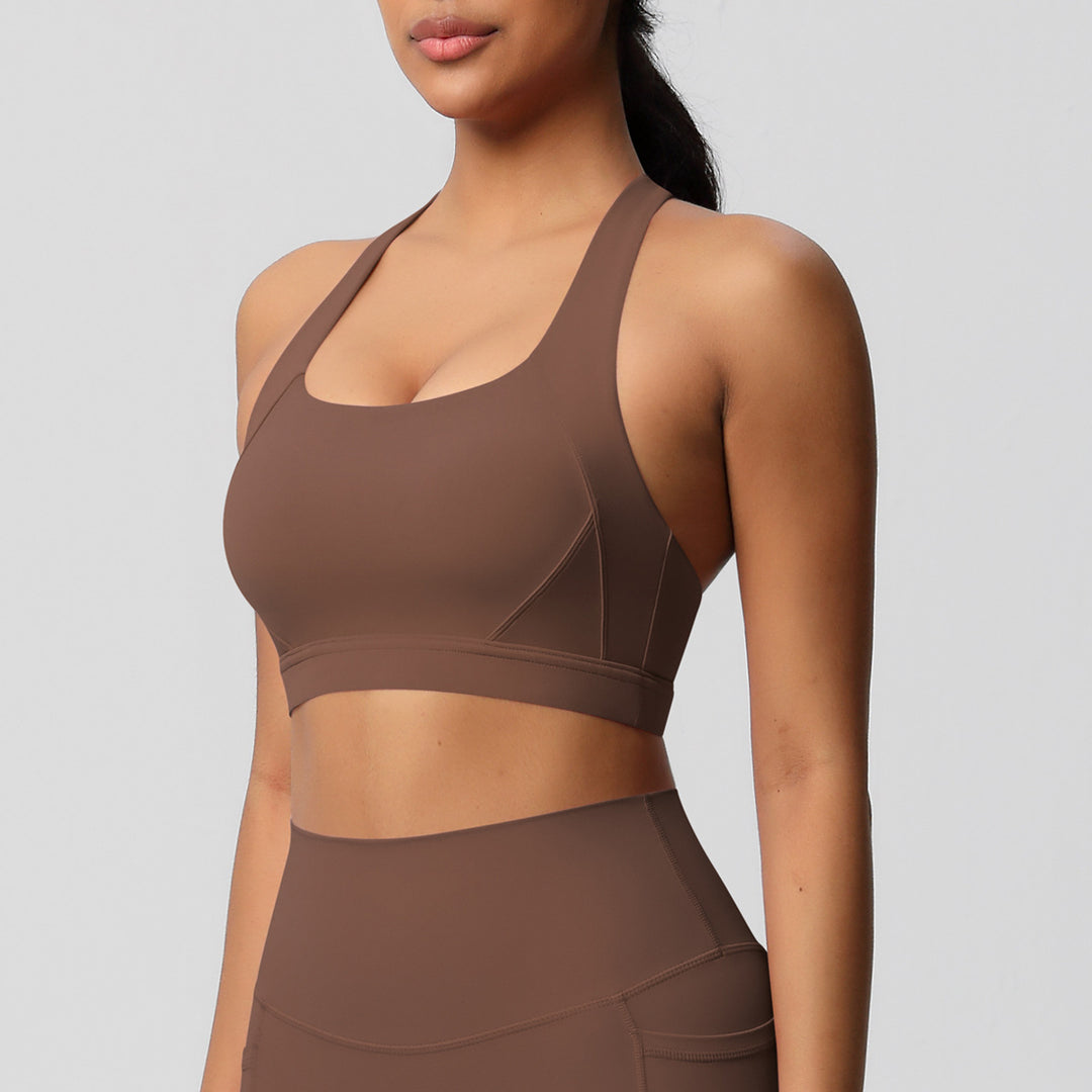 Cloud Sense Tight Yoga Vest Sports Underwear Shockproof High Strength Bra Pilates Running Outdoors Workout Clothes for Women