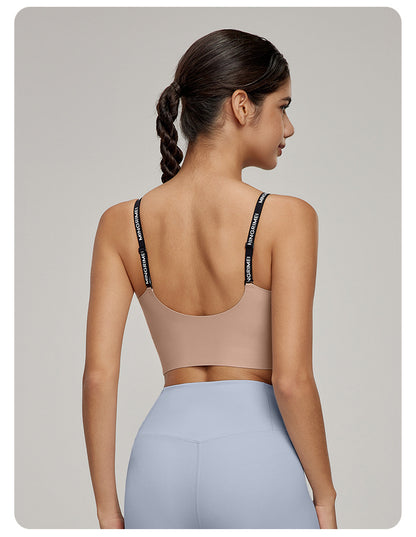 Medium Tenacity Sports Underwear Women One Piece Fixed Cup Yoga Bra Sports Running Workout Beauty Back Bra