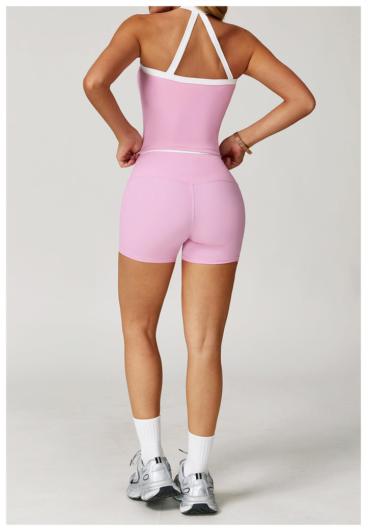 Sollinarry Nude Feel Yoga Shorts Tight High Waist Quick Drying Shorts Sports Running Workout Shorts