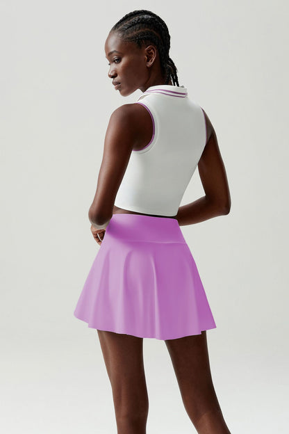 Nude Feel Quick-Drying Tennis Skirt Women Stretch Anti Wardrobe Malfunction Yoga Fitness Running Sports Skirt Women