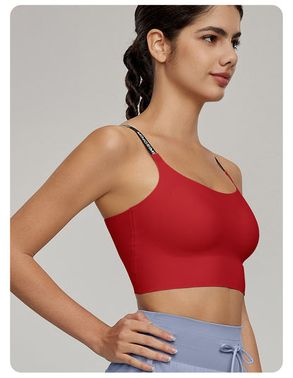 Medium Tenacity Sports Underwear Women One Piece Fixed Cup Yoga Bra Sports Running Workout Beauty Back Bra