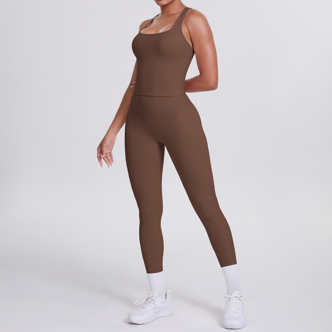 Brushed H Shaped Beauty Back Sports Vest Pants Tight Quick Dry Casual Running Fitness Yoga Wear Women
