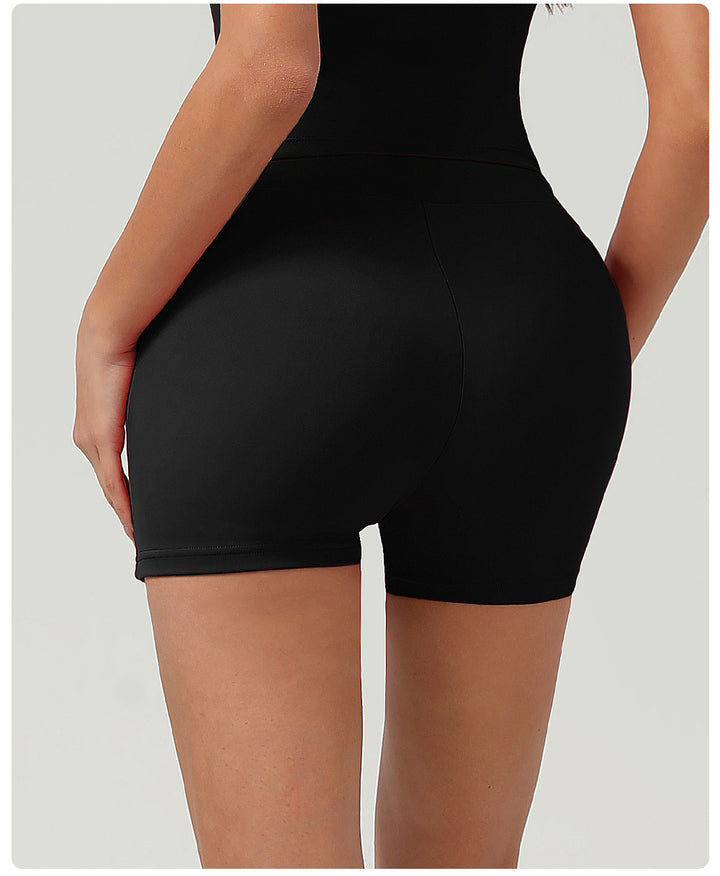 Nude Feel Hip Lifting Yoga Shorts High Waist Belly Contracting Fitness Pants Women Quick Drying Tight Sports Running Shorts