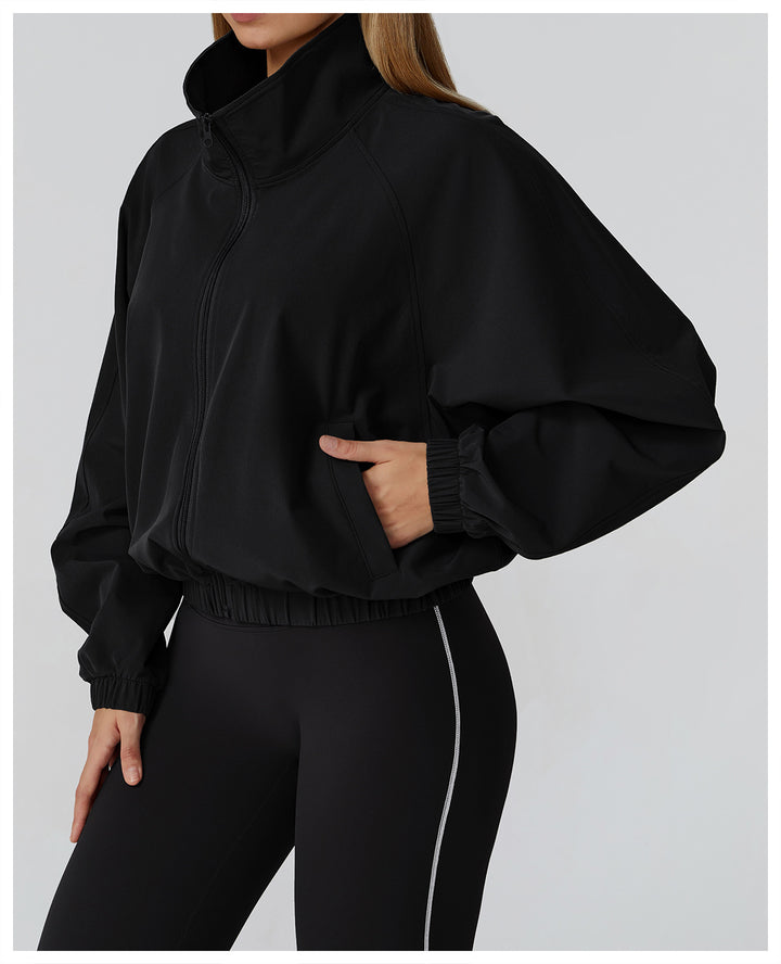 Sports Jacket Women Zipper Windproof Outdoor Running Workout Long Sleeve Yoga Clothes Coat