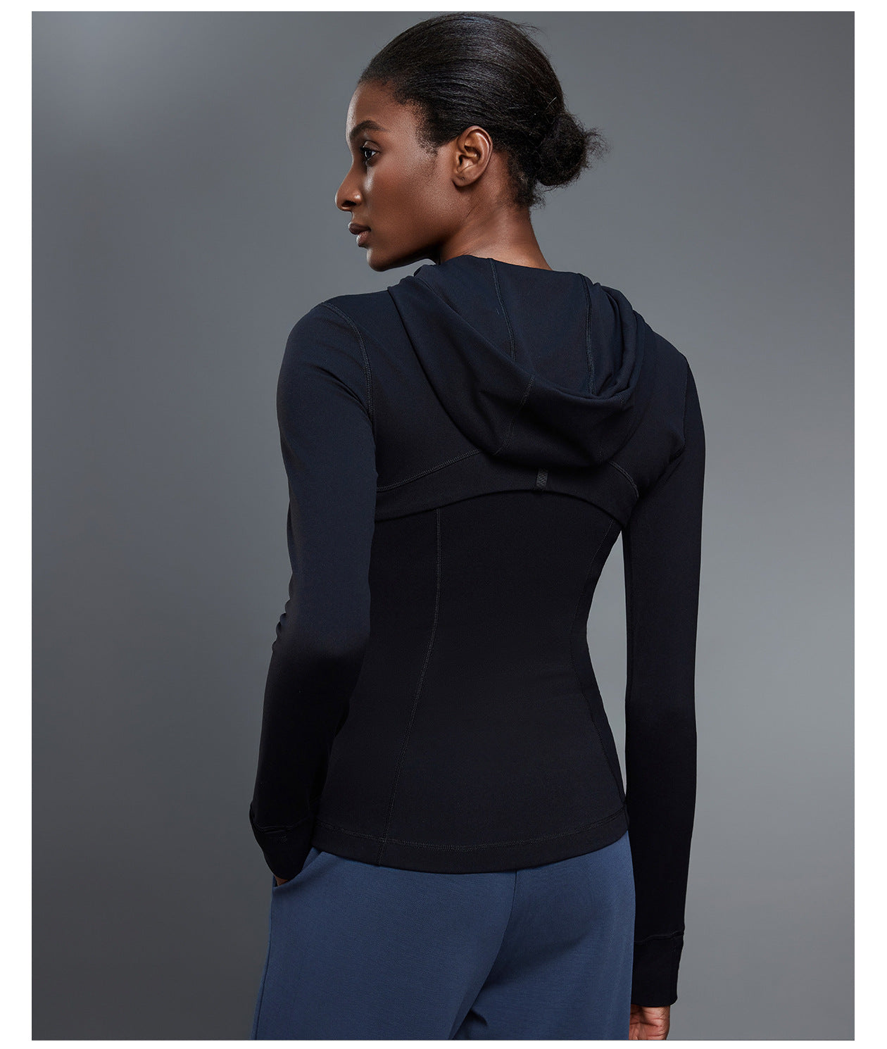 Yoga Jacket Women Slim Fit Slimming Hooded Cardigan Coat Running Sports Fitness Long Sleeved Upper Garment