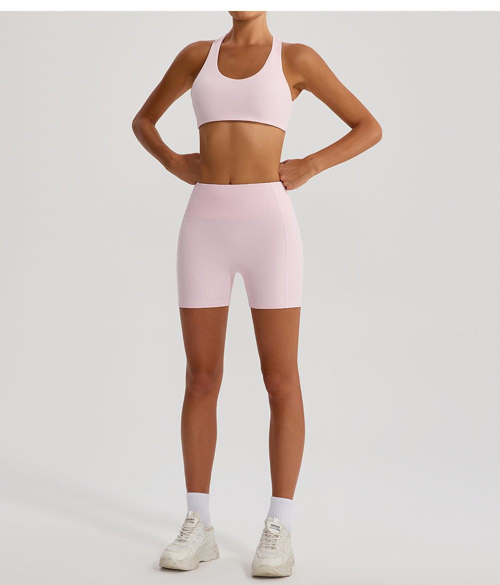 Cross Love Yoga Bra Women Sling with Chest Pad Outer Wear Workout Clothes Outdoor Sports Underwear