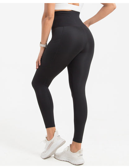Breasted Yoga Pants Pocket Plus Size Belly Contraction Weight Loss Pants Sports Tight Yoga Shaping Pants
