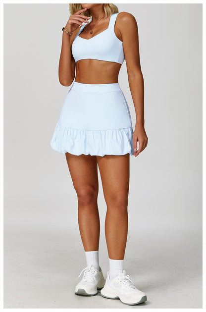 Sollinarry Nude Feel Yoga Bra Women Fitness Running Double Shoulder Strap Underwear Hollow Out Cutout out Beauty Back Exercise Underwear