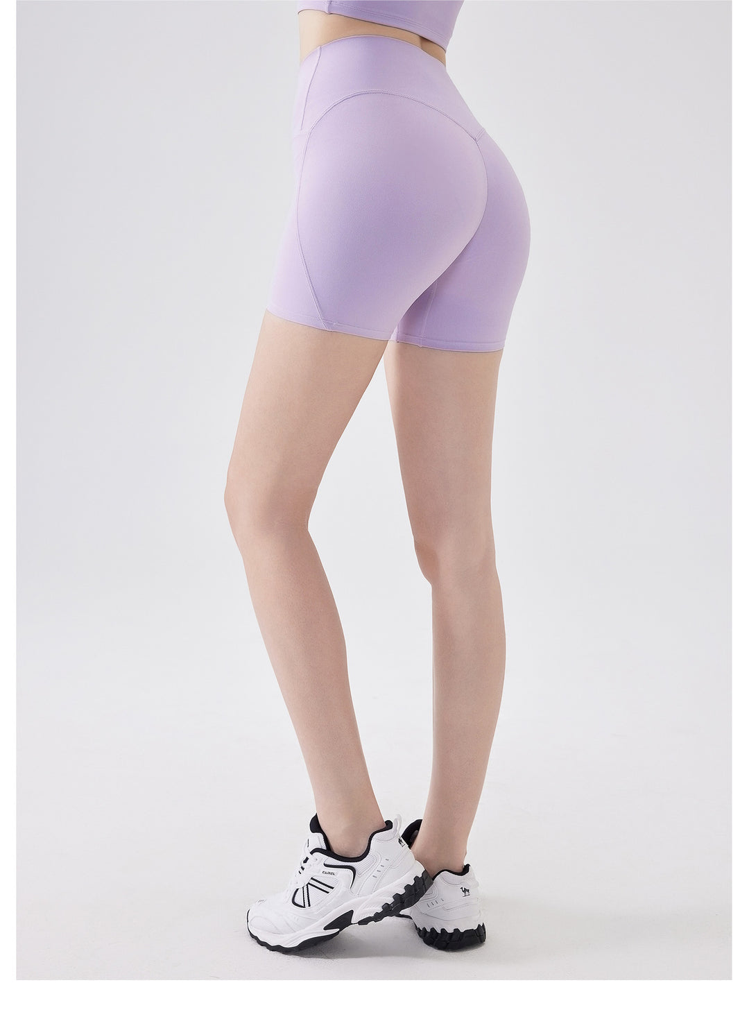 Nude Feel Three Points High Elastic Tight Bum Lift Shorts Women Yoga Workout Clothes Belly Contracting Exercise Running Training Pants