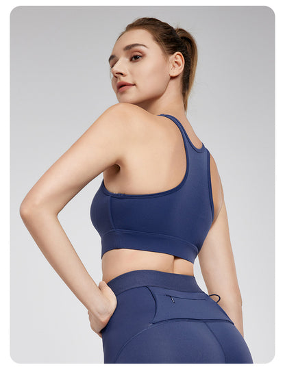 Sports Vest Women Fitness Fixed Cup Casual H Shaped Beauty Back Cool Inner Bra Short Sleeveless Yoga Bra