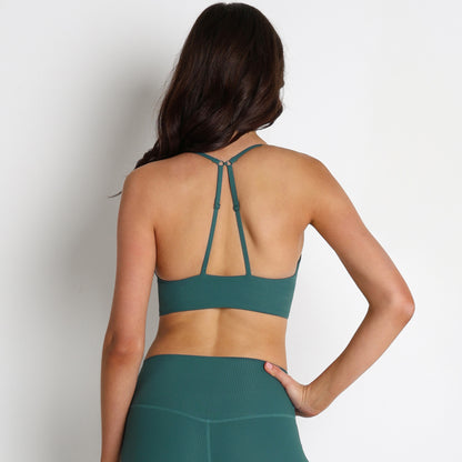 Sports Bra Yoga Clothes Women Adjustable Spaghetti Strap Rib Sexy Spaghetti Straps Outerwear Running Training Workout Clothes