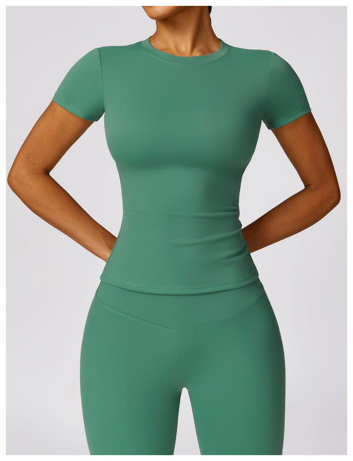 Sollinarry Spring T Shirt Quick Drying Yoga Clothes Short Sleeve Workout Top Blouse Outdoor Running Sports Short Sleeve Women