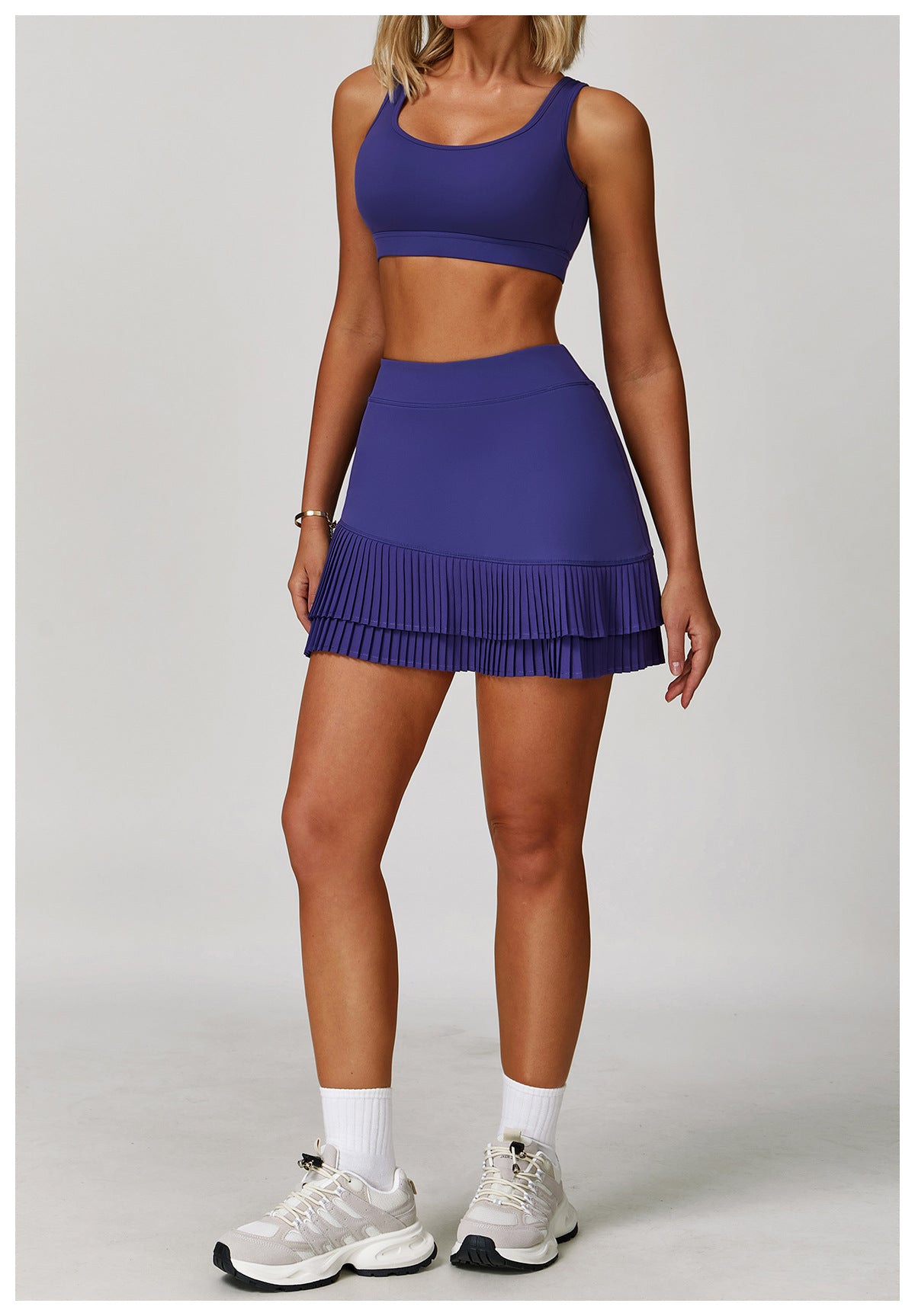 Sollinarry Nude Feel Yoga Bra Tight Back Running Shockproof Yoga Underwear Sports Workout Bra