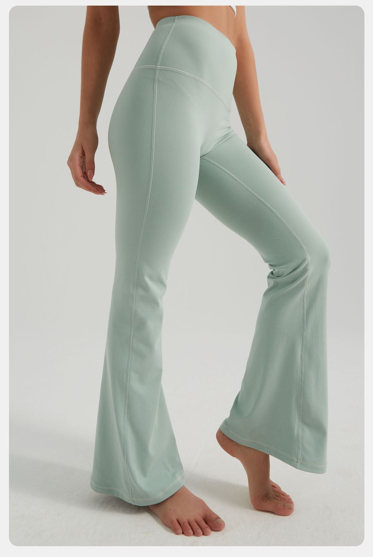 Youth High Waist Hip Lift Micro Pull Yoga Pants Pilates Exercise Workout Pants Slimming Wide Leg Pants for Women