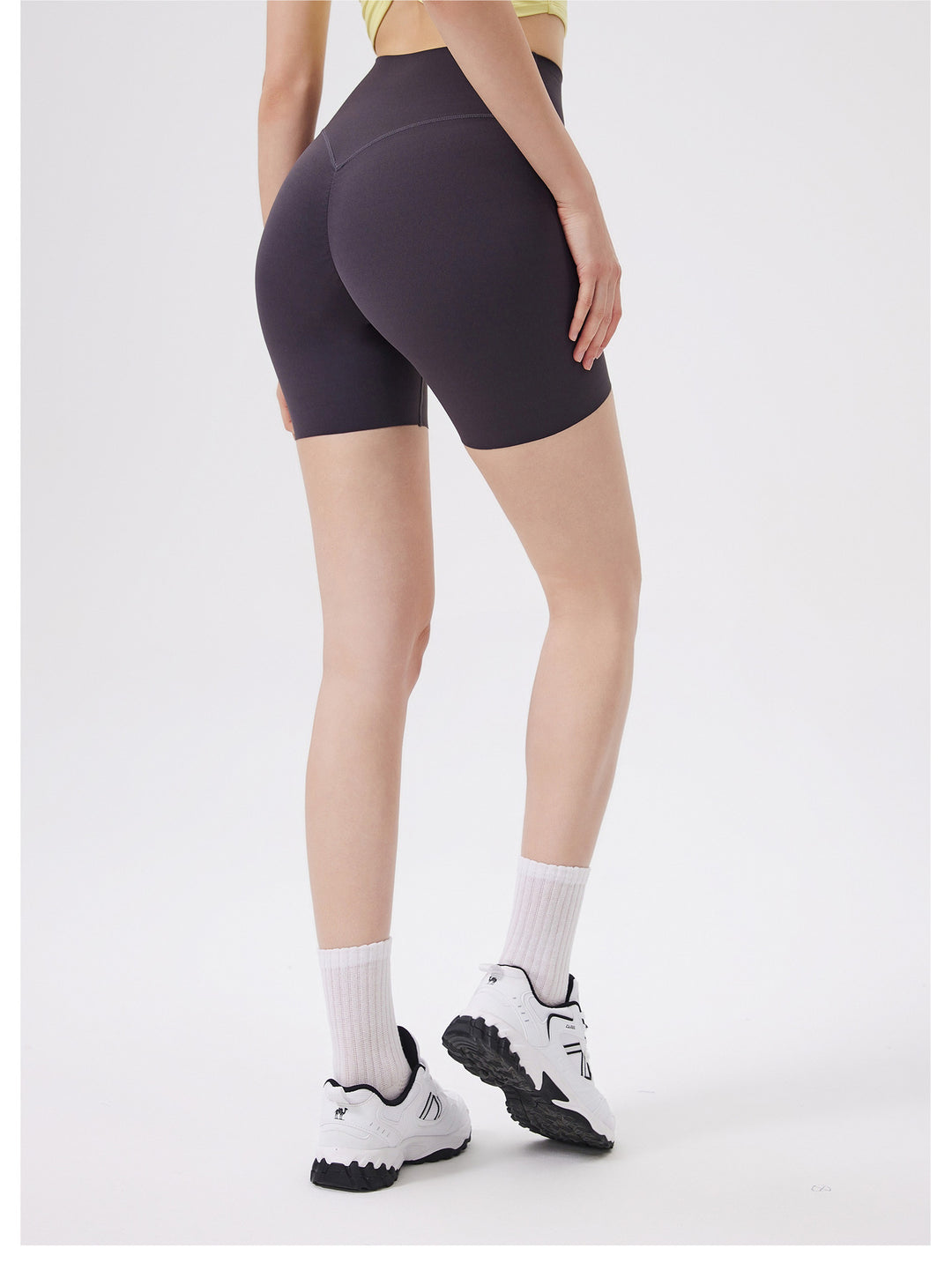 Hip Lifting No Size Nude Feel Yoga Shorts Women High Waist Belly Contracting Sports Hip Shaping Fitness Short Length Pants Cycling Pants