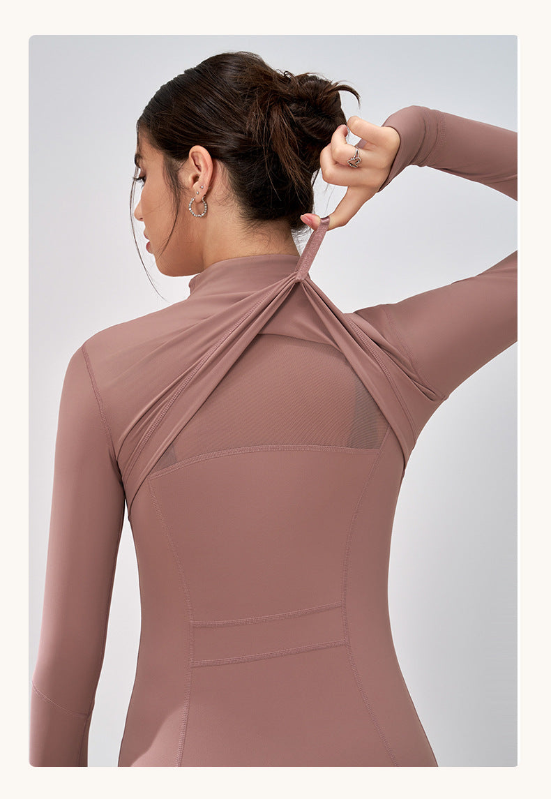 Sports Outdoor Long Sleeve Yoga Sports Women Coat Autumn