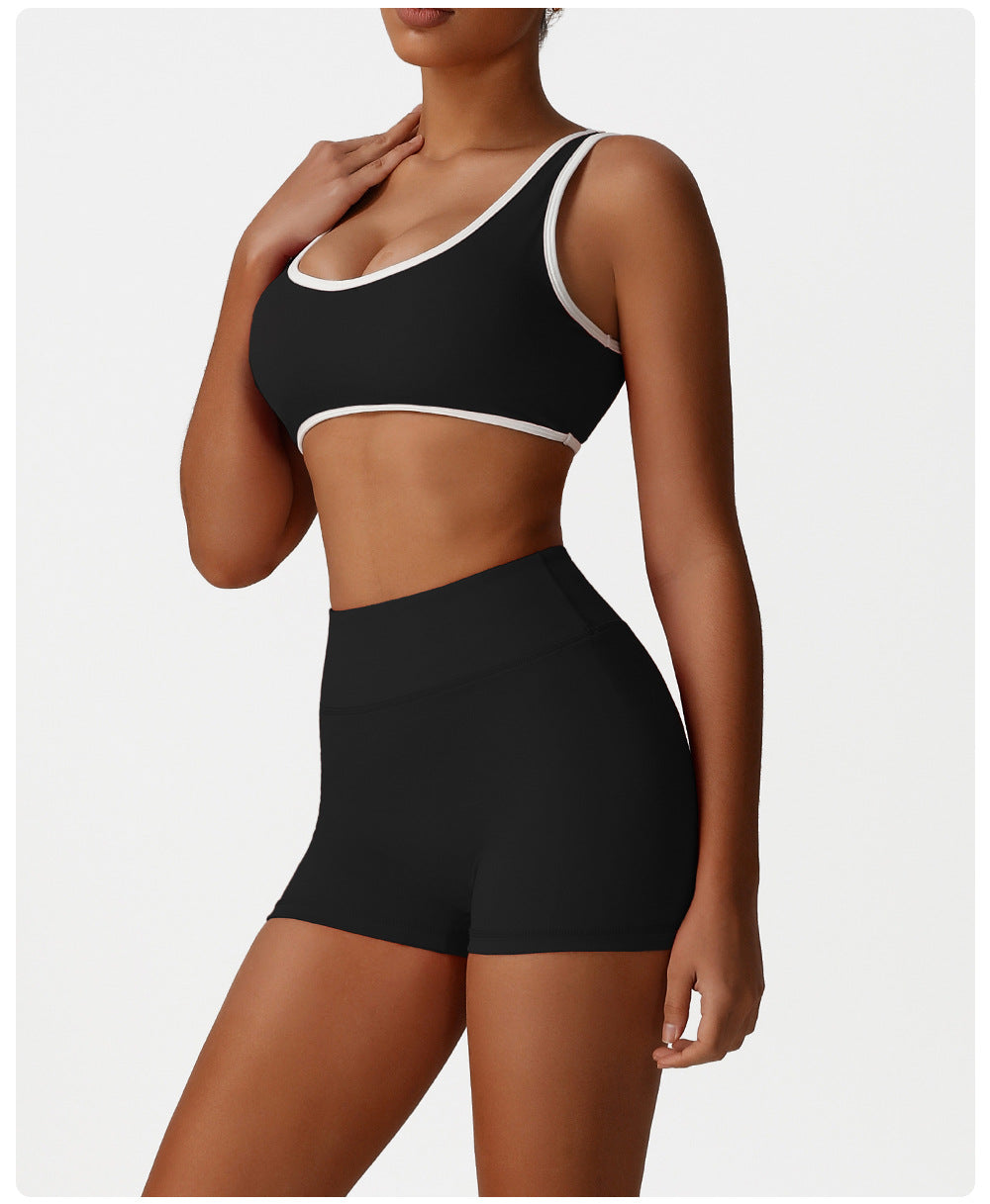Sports Yoga Bum Lift Shorts Women High Waist Belly Contracting Close Fitting Shorts Outdoor Training Cycling Fitness Shorts