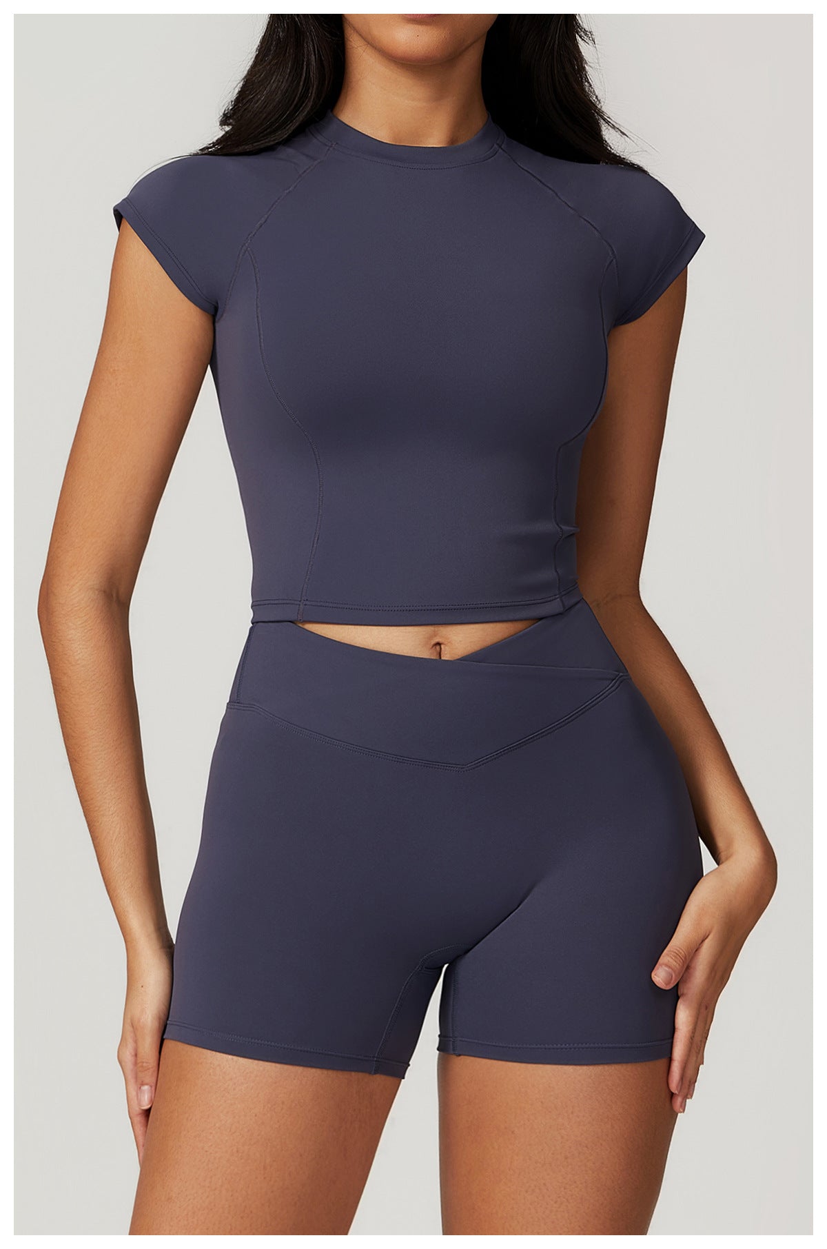 Sollinarry Eco Friendly Recycled High Strength Flying Sleeve Running Fitness Short Sleeved Sports T Shirt Women Tight Quick Drying Yoga Clothes