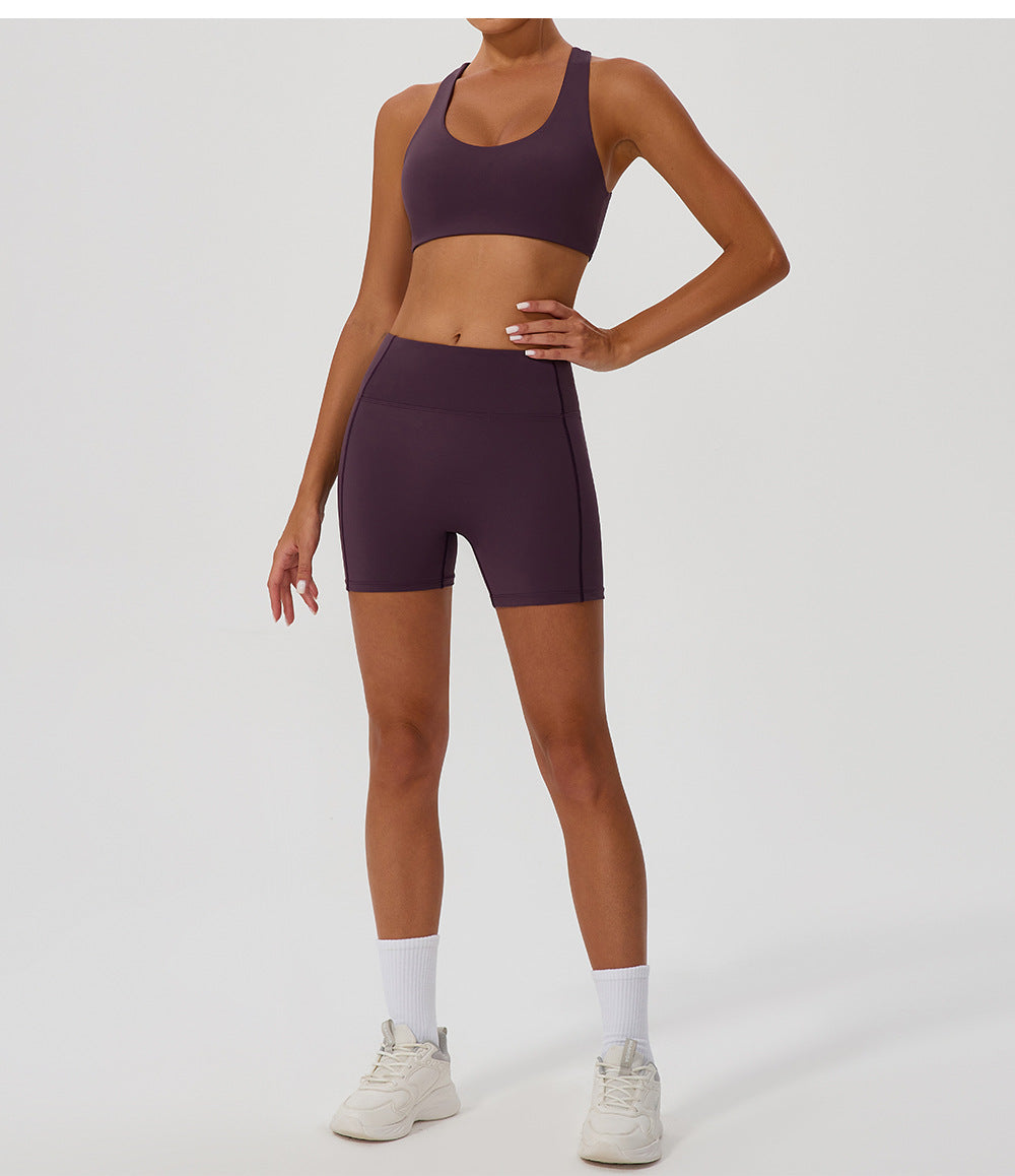 Cross Love Yoga Bra Women Sling with Chest Pad Outer Wear Workout Clothes Outdoor Sports Underwear