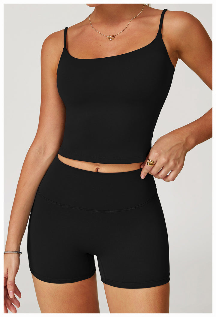 Yoga Vest Double Shoulder Strap Sports Vest Running Fitness Top Women