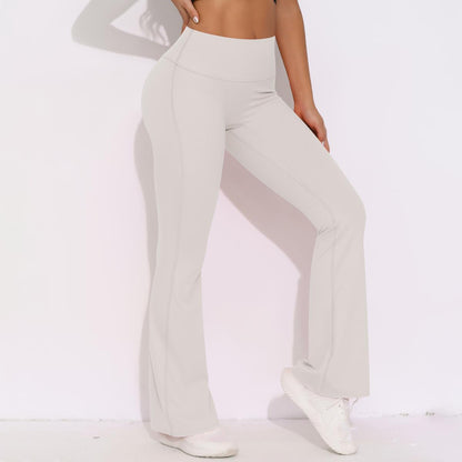 Internet Celebrity Breathable Brushed High Waist Stretch Hip Lift Casual Pocket Wide Leg Cropped Pants Running Fitness Yoga Leggings
