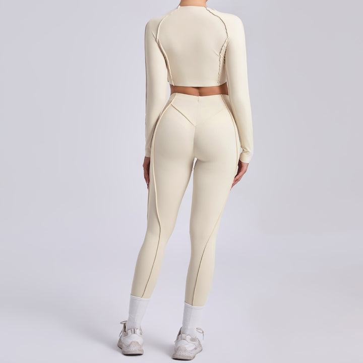 Yoga Two Piece Sets Women Pleated Hip Lifting All Match Yoga Clothes Running Exercise Workout Outfit
