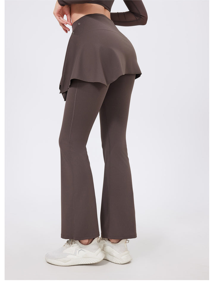 Yoga Pants Blocking Skirt Women Running One Piece Fart Curtain Outer Wear Fitness Sports Short Skirt Fitness Training Thigh Length
