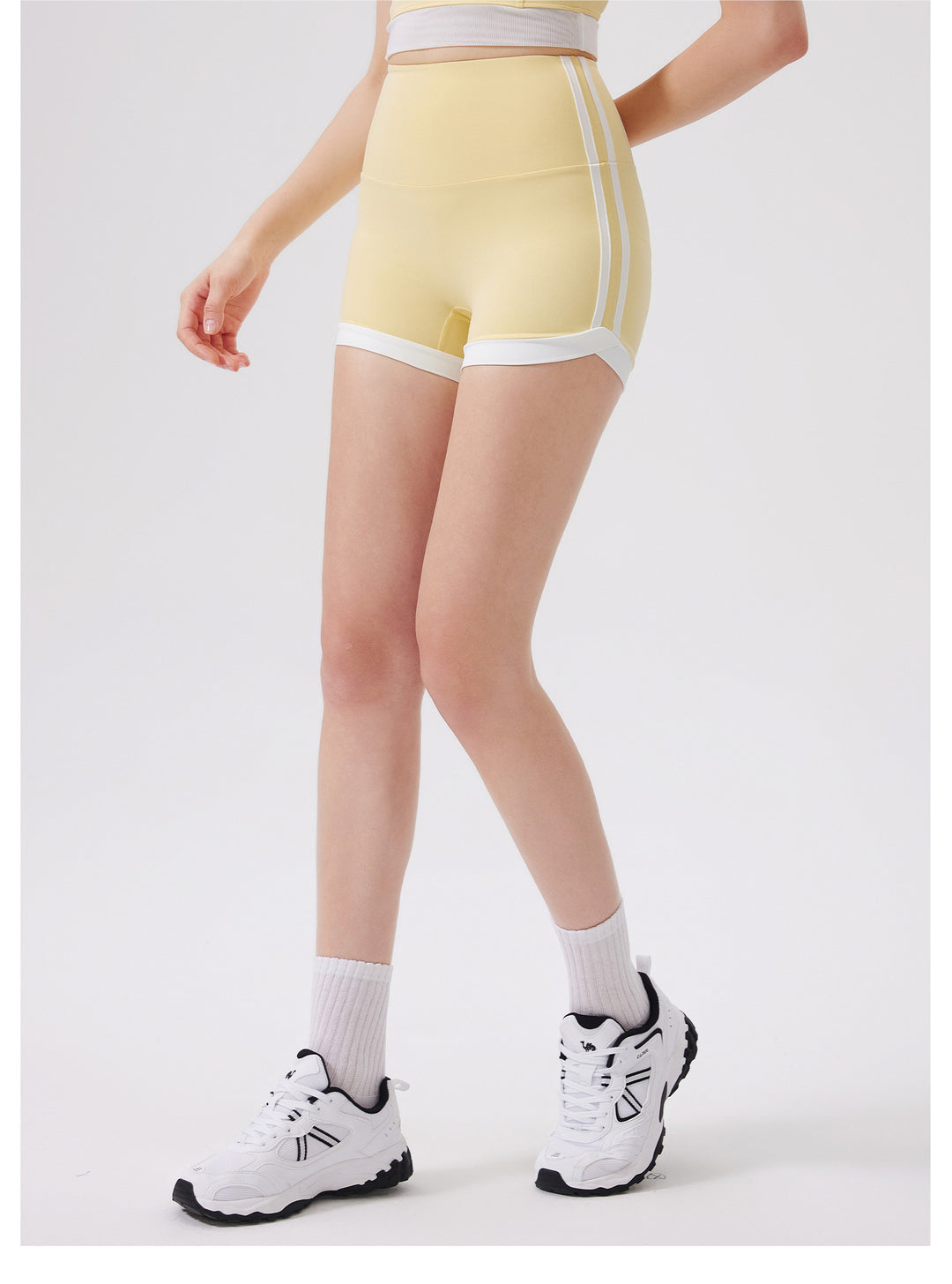 Contrast Color High Waist Peach Hip Lifting Zero Sense Pants No Embarrassment Line Sports Shorts Running Fitness Yoga Pants Women
