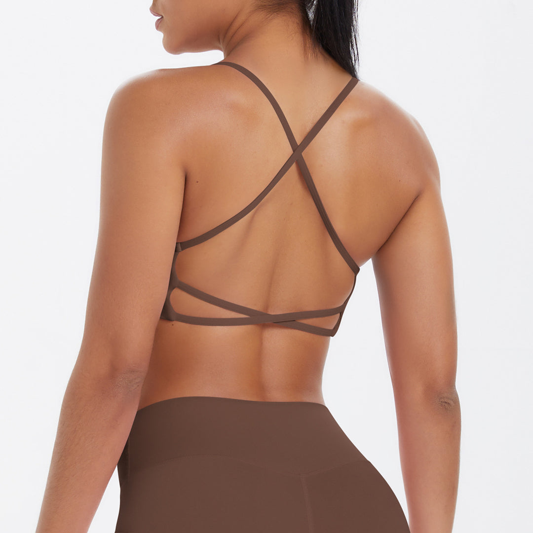 Underwear Push up Cross Sexy Beauty Back Strap Yoga Bra Running Workout Vest Sports