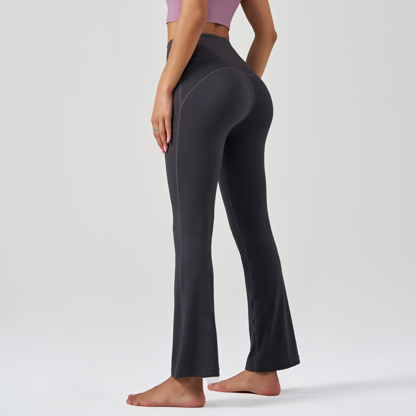 Yoga Pants Flared Pants Sports Peach High Waist Hip Lifting No Embarrassment Line Outer Wear Small Wide Leg Pants Women Summer