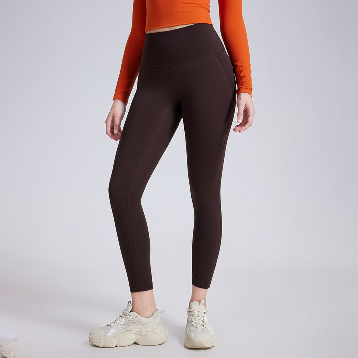 Wear Free Underwear Seamless Nude Feel Yoga Pants Pocket High Waist Hip Lift Fitness Pants Outer Wear Running Exercise Pants