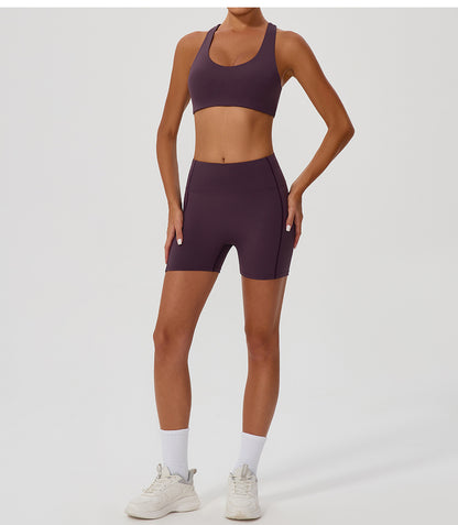 Cross Love Yoga Bra Women Sling with Chest Pad Outer Wear Workout Clothes Outdoor Sports Underwear