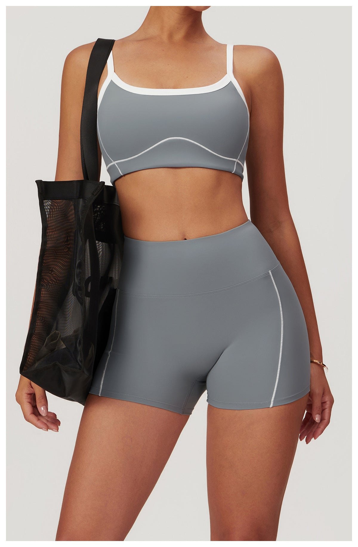 Sollinarry Nude Feel Tight Sports Underwear Large U Shaped Beauty Back Yoga Bra Women Inner Wear Outer Wear Workout Top