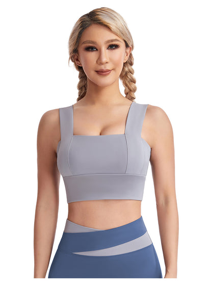 Sports Underwear Women Vest Shockproof Push Up Workout Bra Nude Feel Wireless Beauty Back Yoga Jacket