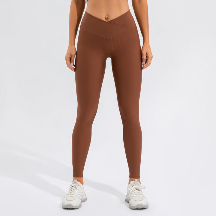 Yoga Pants Women Hip Lifting Outdoor Running Fitness Pants Elastic High Waist Workout Exercise Pants