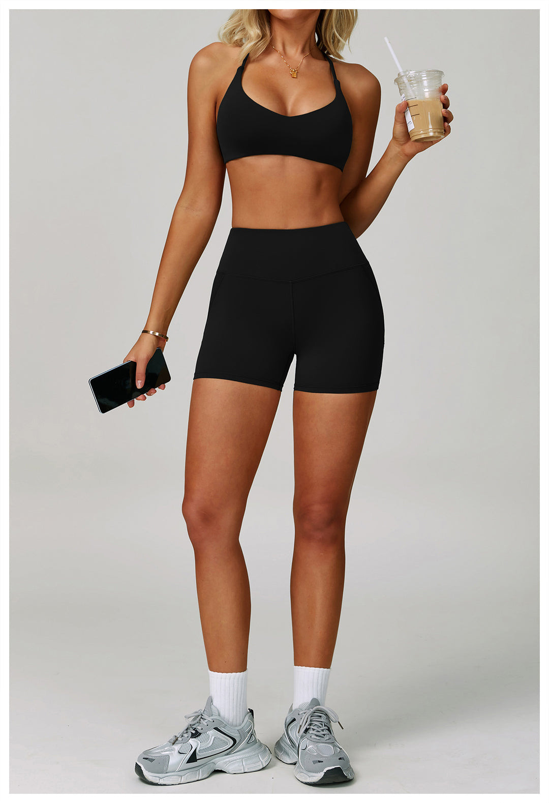 Sollinarry Cloud Sense High Waist Yoga Shorts Quick Dry Hip Raise Belly Wrap Shorts Outdoor Running Sports Fitness Shorts