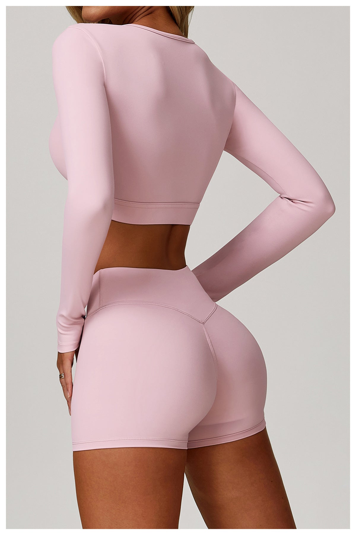 Tight Yoga Long Sleeve Shockproof Sports Hollow Out Cutout T shirt Running Workout Yoga Top