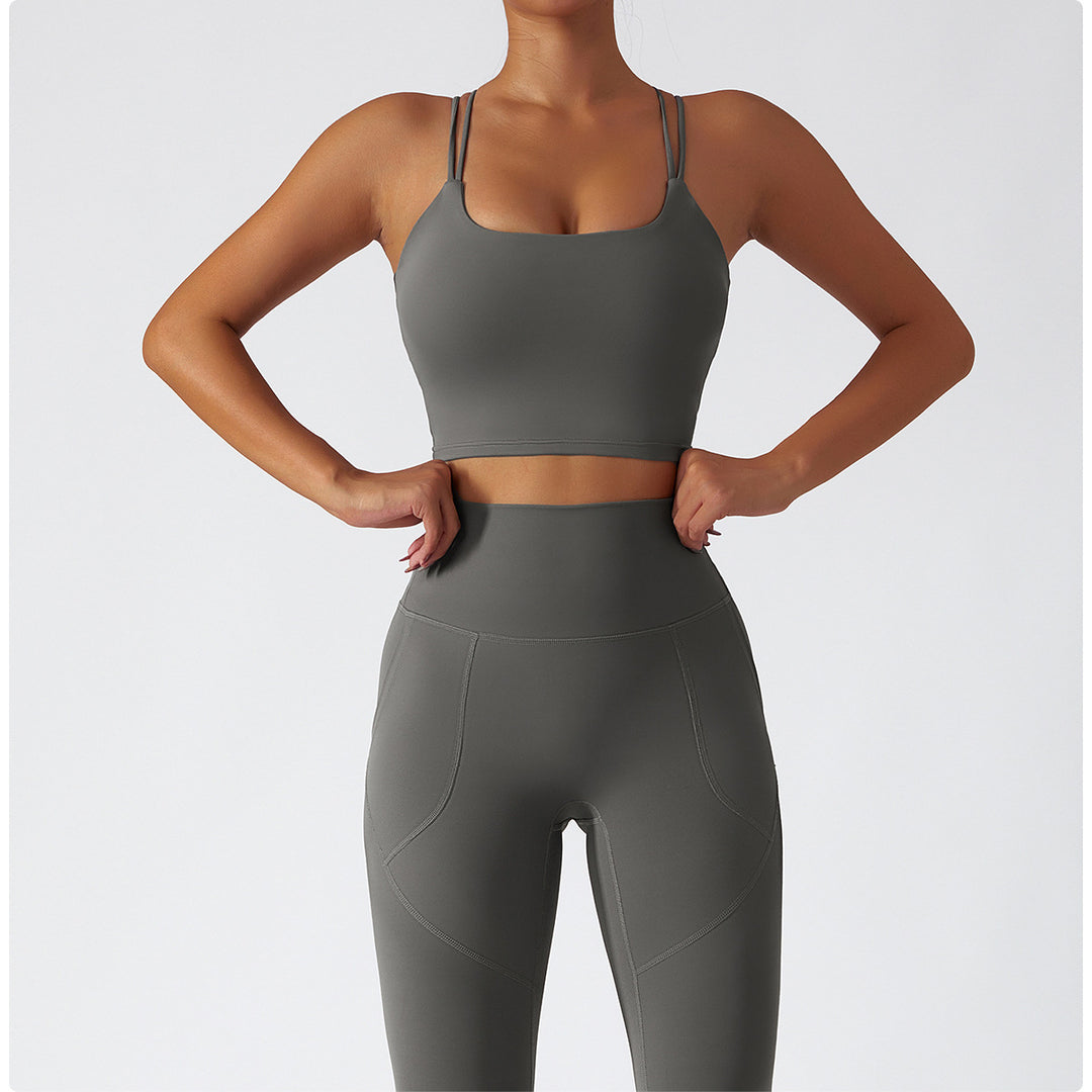 Yoga Suit Summer Breathable Training Sports Suit Women High Waist Hip Lift Running Fitness Clothes