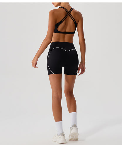 Cross Love Yoga Bra Women Sling with Chest Pad Outer Wear Workout Clothes Outdoor Sports Underwear