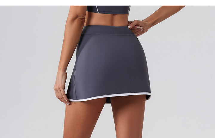 High Waist Yoga Skirts Breathable Mini Culottes Running Fitness Tennis Anti Exposure Sports Tennis Skirt