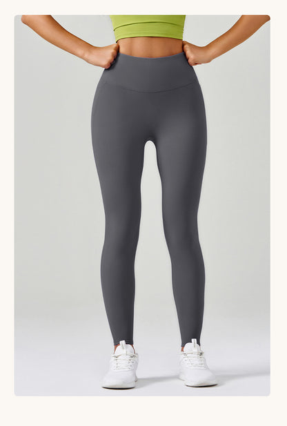 Brushed Yoga Pants Women Cloud Feeling No Embarrassment Line Pocket Yoga Clothes High Waist Peach Hip Trousers