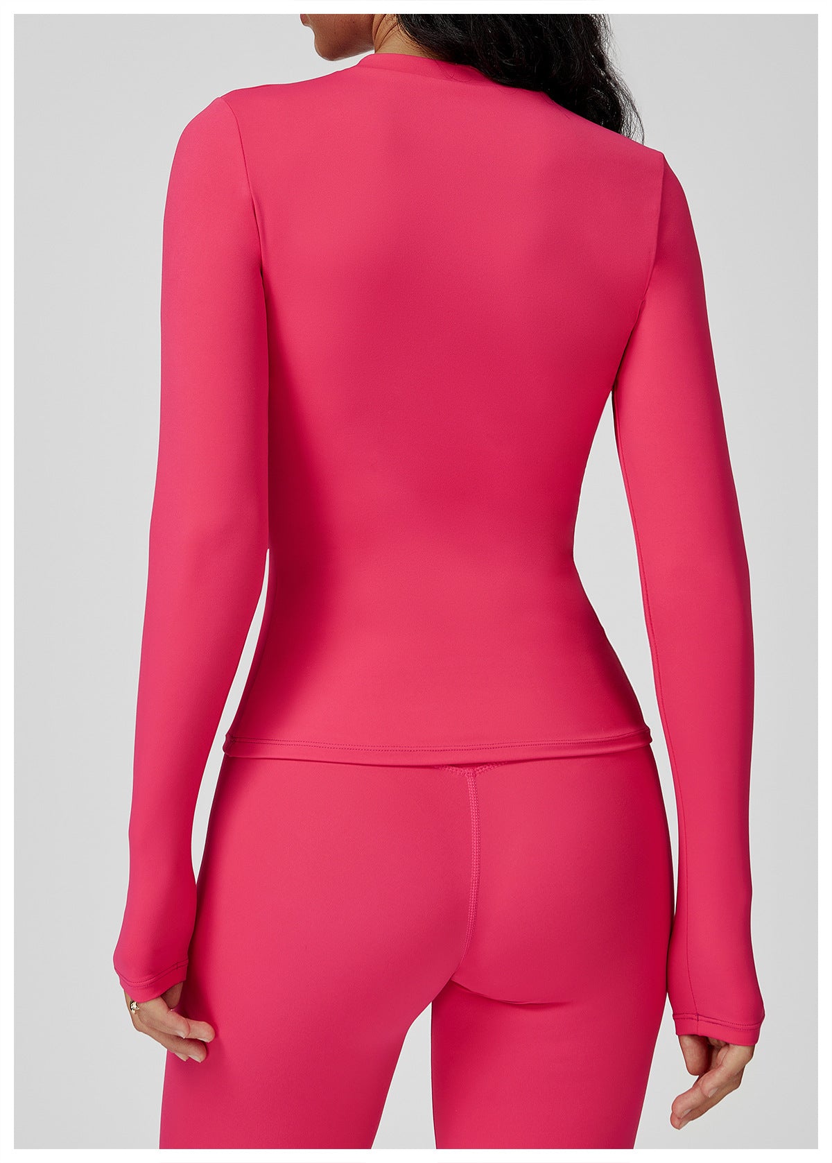 Long Sleeve Yoga Clothes round Neck Slim Fitness Clothes Outdoor Running Sport Long Sleeve T shirt