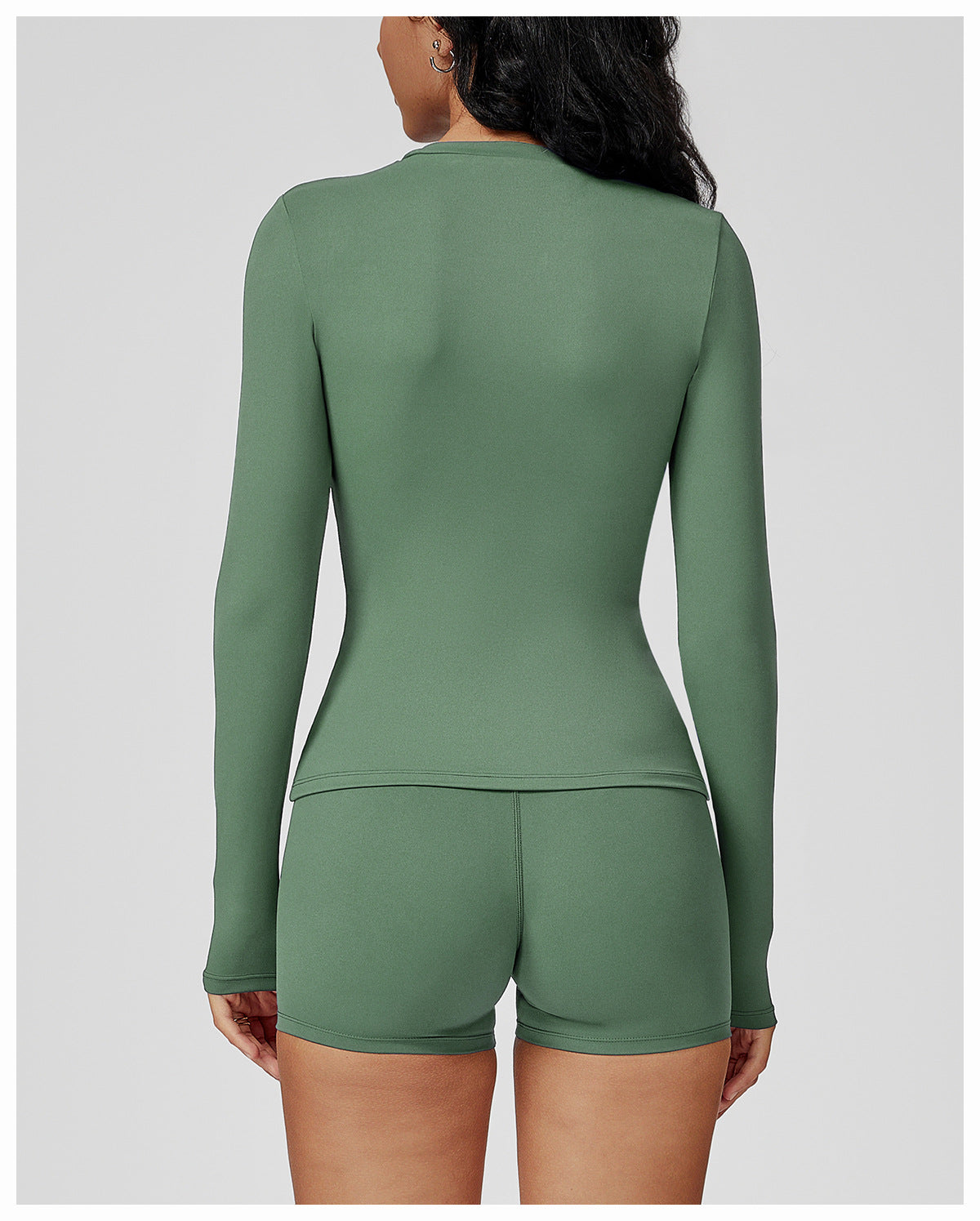 Long Sleeve Yoga Clothes round Neck Slim Fitness Clothes Outdoor Running Sport Long Sleeve T shirt