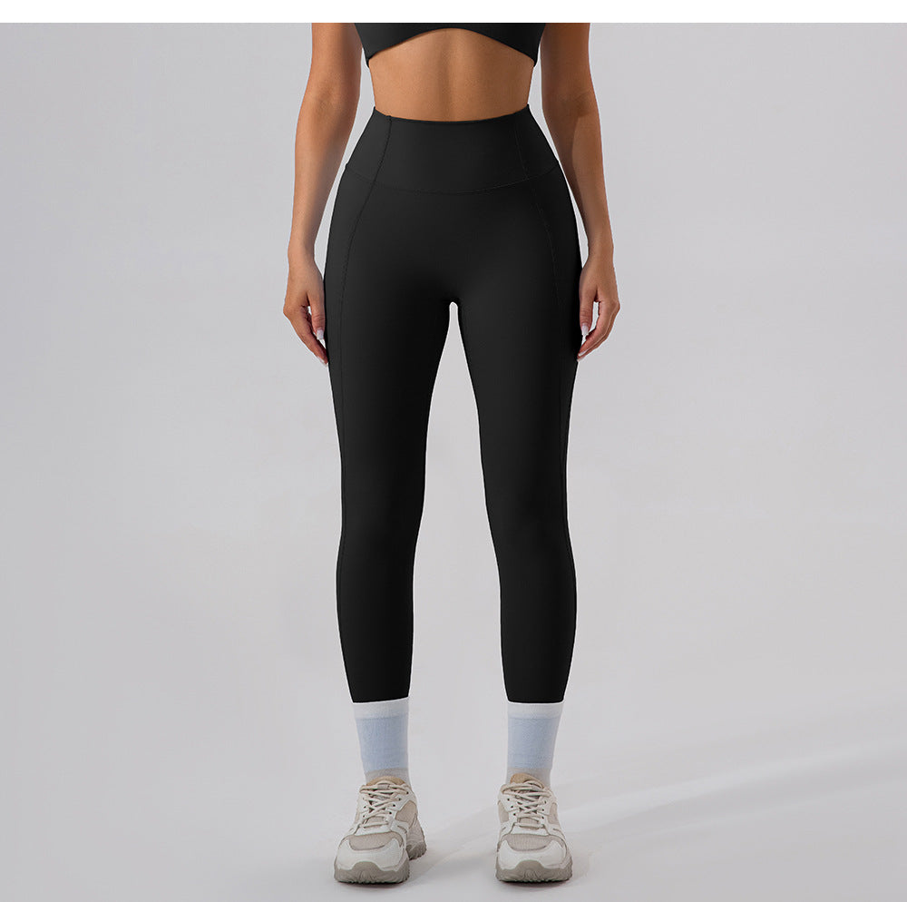 High Waist Tight Hip Raise Yoga Pants Nude Feel Sports Pants Pilates Running Compression Quick Drying Outerwear Fitness Pants