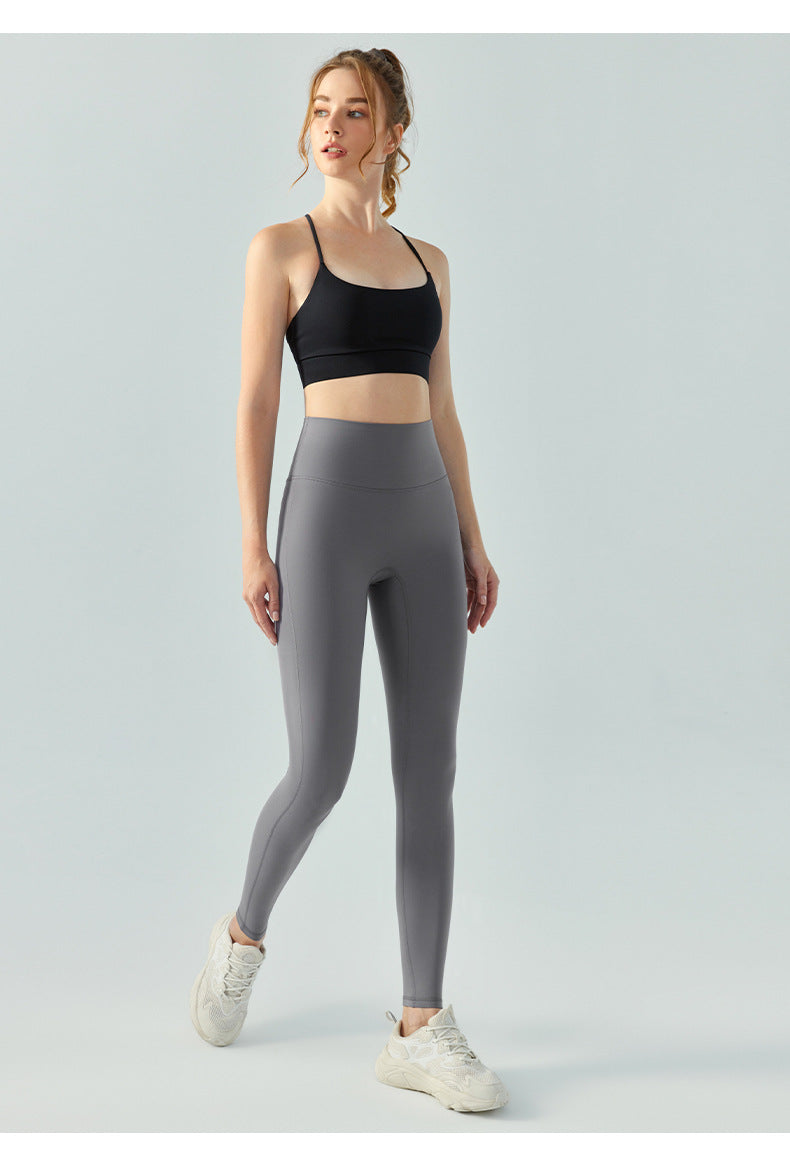 Winter Peach Hip Fitness Pants No Embarrassment Line High Waist Shaping Warm with Velvet Skinny Yoga Pants Women