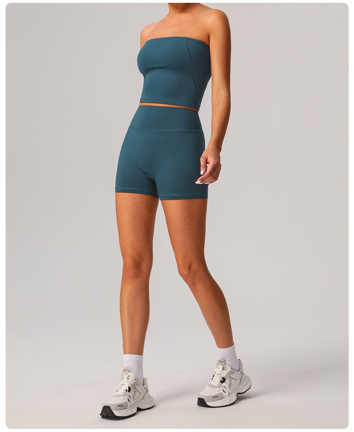 Slim Fit Sports Shorts High Waist No T Line Training Quick Drying Shorts Hip Lifting Running Fitness Yoga Shorts