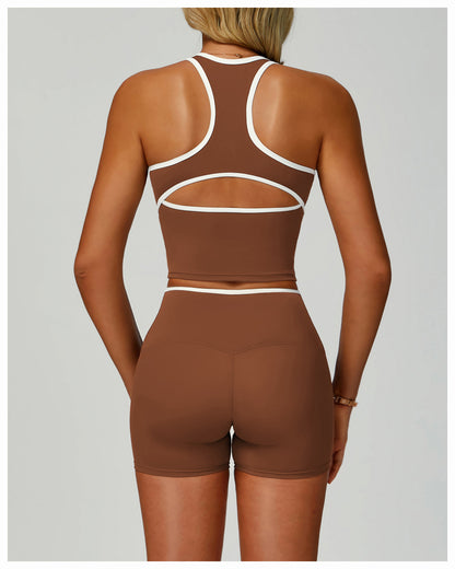 Women Feeling Hollow Out Cutout out Beauty Back Exercise Underwear Skinny Running Workout Clothes