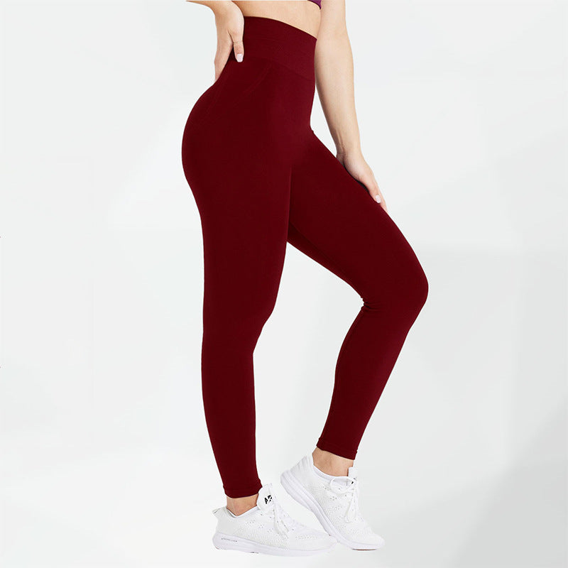 Dopamine Seamless Sports Yoga Pants Quick Drying High Waist Hip Lift Fitness Pants Outer Wear Running Tights Women
