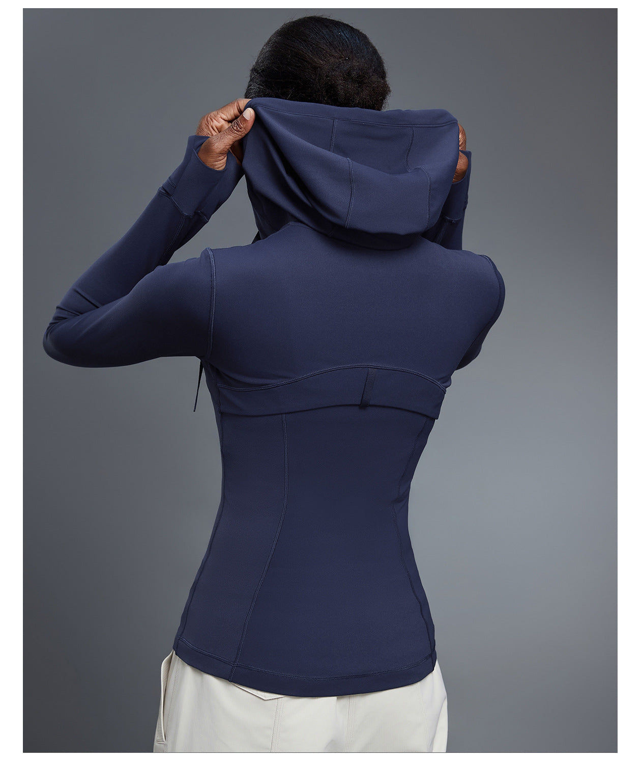 Yoga Jacket Women Slim Fit Slimming Hooded Cardigan Coat Running Sports Fitness Long Sleeved Upper Garment