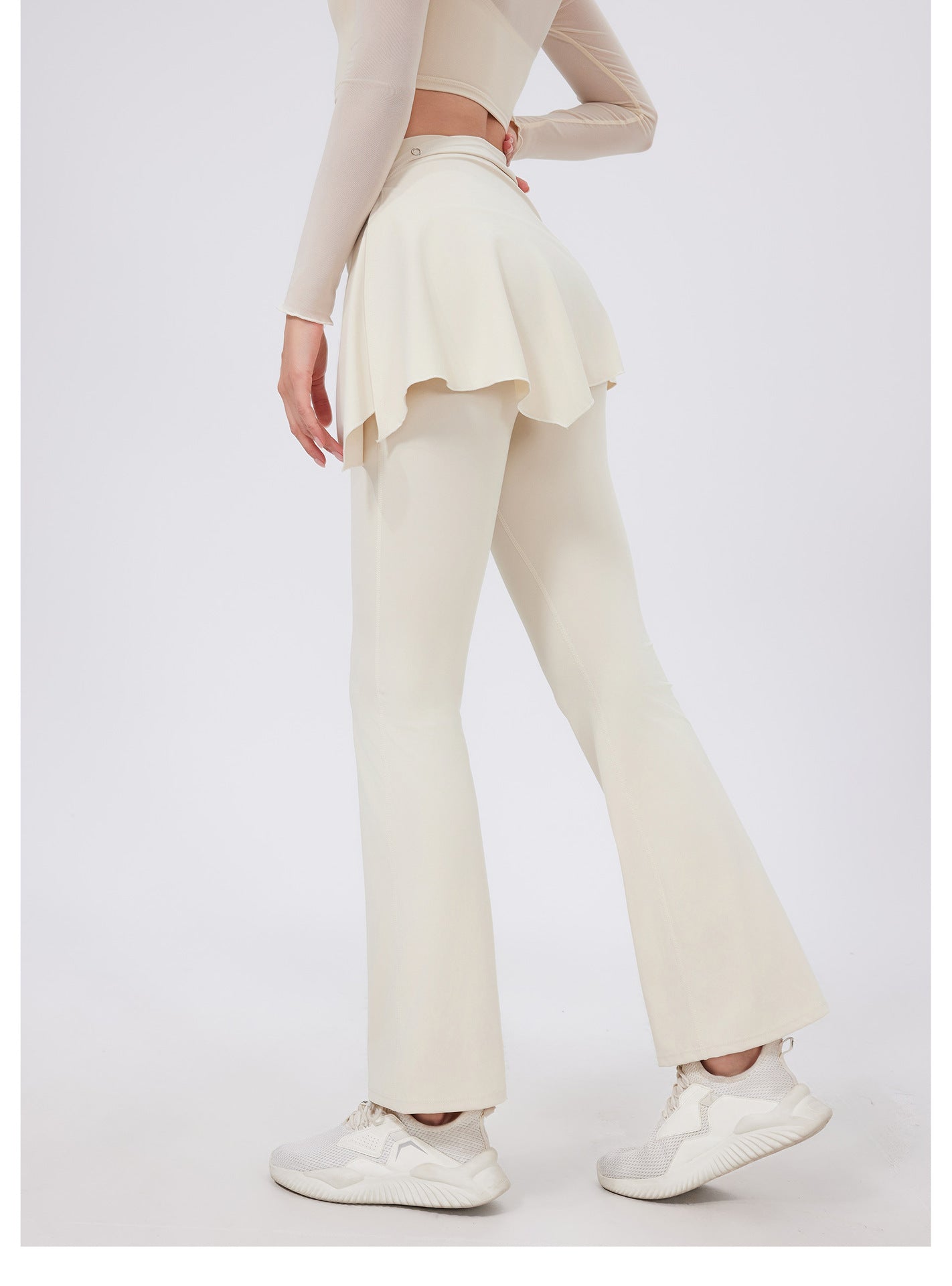 Yoga Pants Blocking Skirt Women Running One Piece Fart Curtain Outer Wear Fitness Sports Short Skirt Fitness Training Thigh Length